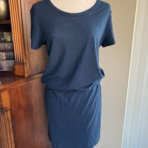 James Perse Cotton Blousen T-shirt Dress Navy Blue   Size 2/Medium